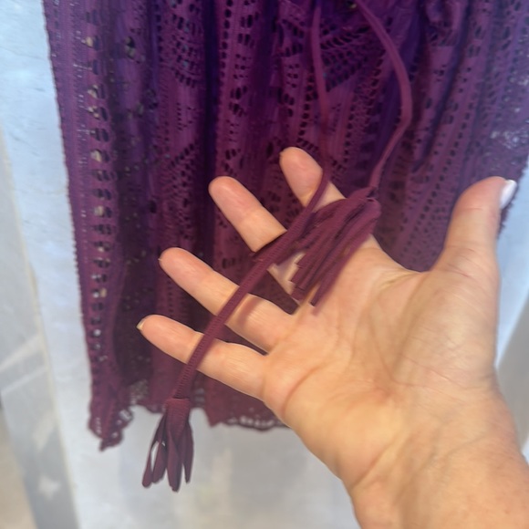 NWOT BECCA COVERUP Boho Chic Tie Waist Dress Size S - Picture 2 of 5